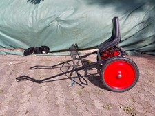 HCA Sulky, Ponysulky,  schwarz und rot, mit Seilzug