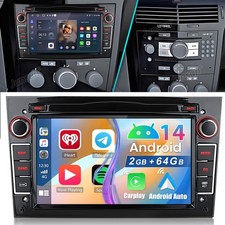64GB Android 14 Autoradio GPS Navi Für Opel Astra H G Corsa C D Zafira B Carplay
