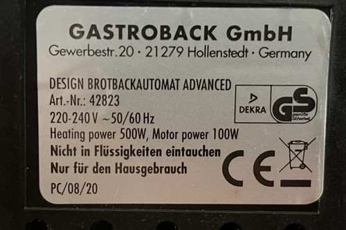 Brotbackautomat gastroback - brotbackautomat,