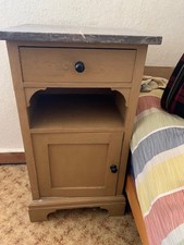 Antiker Jugendstil Nachtschrank Beistellschrank kl. Kommode Marmorplatte