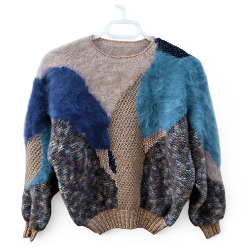 Vintage angora pullover - pullover, 80