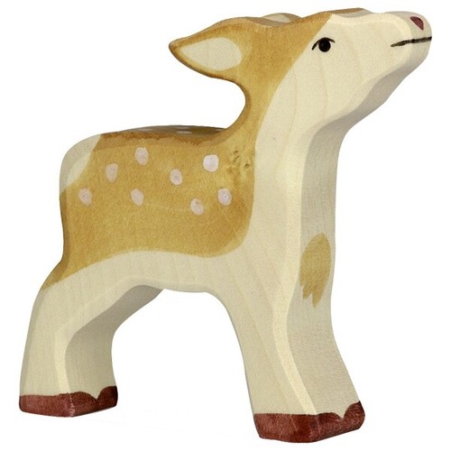 Holztiger holzfigur kitz - holzfigur,