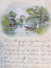 DR 1901 Litho AK " am Fluss "