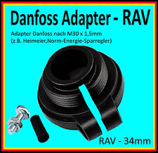 2 x Adapter RAV - 34mm Danfoss auf Standard Thermostat M30x1,5mm Fritz DECT 301