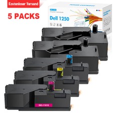 1-5 Toner Kompatibel für Dell 1250 1250C C1765NFW 1350CNW 1355CNC 1760NW 1760NF