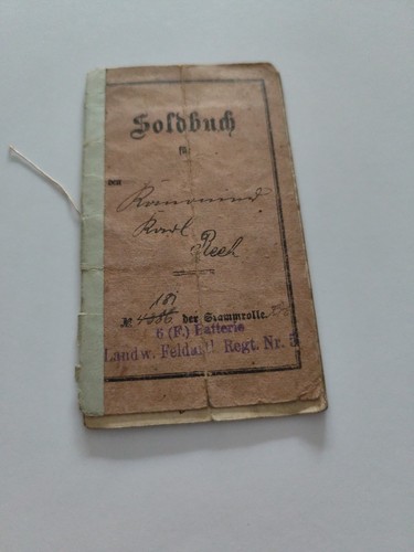 Soldbuch 6 f batterie - wk,