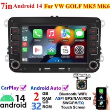 7" Carplay Autoradio GPS NAVI WIFI Bluetooth FM RDS Für Skoda Fabia II 2007-2014