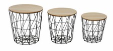 3er Set Beistelltisch Metall