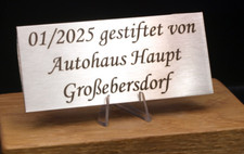 Edelstahlschild Gravur personalisiert Namensschild Türschild versch. Größen