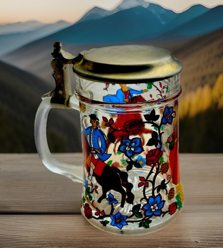 Bierseidel aus glas mit - aus,