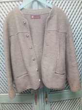 Jacke Kitz Pichler Tirol Schurwolle Tracht Wolljacke Strickjacke Gr. 50 grün