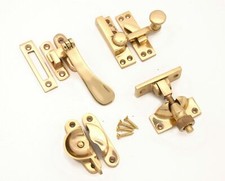 Messing poliert viktorianischer Stil massive Fensterverschlüsse Schloss Flügel Fensterbeschläge 