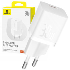 BASEUS GaN Mini Steckdosenladegerät 30W USB-C Kompakt für Handy und Tablet