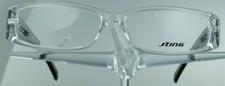 STING 6353 Brille Brillengestell Transparent Schwarz Kunststoff Sportlich NEU