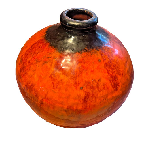 Fat lava vase groß - fat, rund