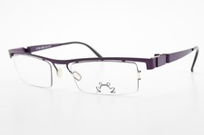 Eye'DC Brille Mod. V755 009 51-19 Purple Steel Halfrim Optic Vintage France