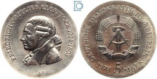 DDR 5 Mark 1978 - Friedrich Gottlieb Klopstock - stempelglanz - J.1566 [MZ758