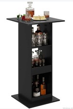 Säulentisch Esstisch Küchentisch Bartisch Bistrotisch Stehtisch Schwarz tb36sz