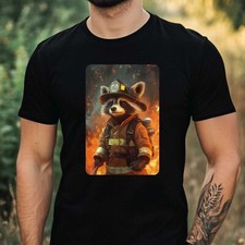 Herren T-Shirt Waschbär als
