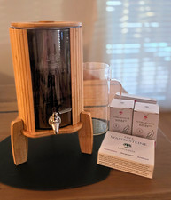 Wasserspender aus Glas, Lotus Vita, inkl 2 Filter (neu) + Edelsteine (gebraucht)