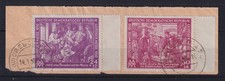 DDR 1950 Leipziger Frühjahrsmesse  Mi.-Nr. 248-249 auf Briefstück O DRESDEN