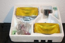 2 gelbe S.E.M.R Nebel Zusatz Scheinwerfer H3 Rechteckig Gehäuse Chrom neuwertig