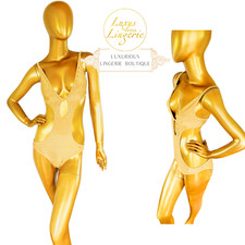 POOL DIVA SWIMBODY Wolford S Small golden gold metallic Badeanzug Applikationen