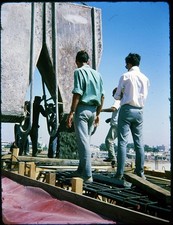 2 SELTENE 35mm Dias - Bengasi Sporthallenbau, Libyen - Nov 1967