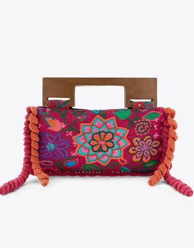 Zara tasche bestickt blumen - tasche,