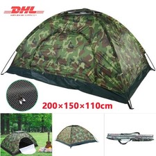 Camping Zelt 2 Personen Camouflage Familienzelt Außen Wandern Zelt Zweimannzelt
