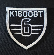 Aufnäher Patch für BMW K1600GT Fahrer / weiß-schwarz