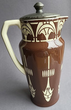 Villeroy & Boch Jugenstil Krug um 1900 Keramik Dekor Dresden Kakaokanne