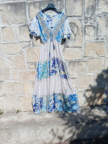 Maxikleid blau weiss one - maxikleid, size