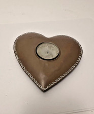 Metall Herz Teelichthalter braun Shabby Chic Deko Herzform Landhausstil Romantik