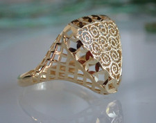 Geometrischer Ring 585 Gold 14