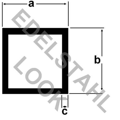 Alu vierkantrohr 30x30x2mm - alu,