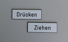 1 Satz PVC Schilder Drücken /