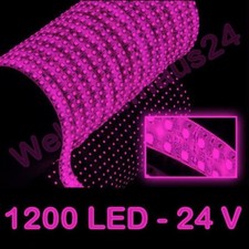 5m RGB Wasserdicht 1200LED Flexible LED-Leiste LED-Lichtstreifen Pink, 3528