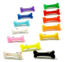 Farbige Knochen-Haarspange Bunte Farben Fasching Halloween Grusel Party Kinder