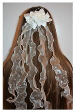 Haarschmuck Haargesteck Kopfschmuck Haarkranz z. Kommunionkleid weiß  ivory 9a