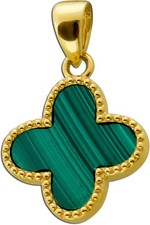 Malachit Kleeblatt Anhänger