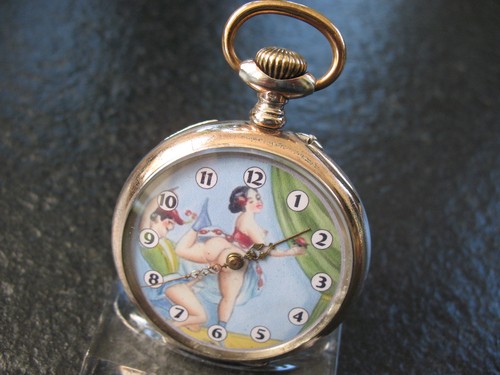 Taschenuhr silber 800 erotik - silber,