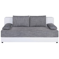 Boxspringsofa - weiß-grau -