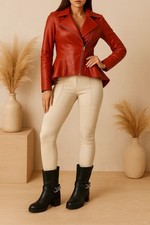 Gioseppo Leder Boots mit Kette – Biker Stiefel Schwarz, Größe 41 Grunge Festival