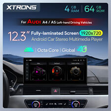 12,3" Android 14 Autoradio Retrofit 64GB GPS Navi 4G WIFI Für AUDI A4 A5 B9 MIB