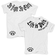 T-Shirt Smile now Cry later SCHWARZ Schlagring knuckle Hardcore Streetwear Oi