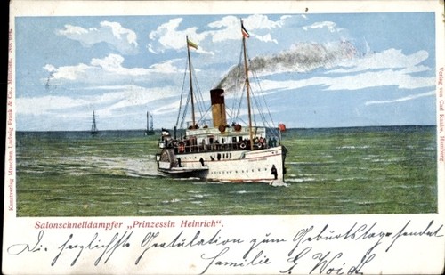 Schnelldampfer prinzessin - ak,