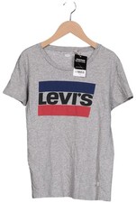 Levis T-Shirt Damen Shirt Kurzärmliges Oberteil Gr. S Baumwolle Grau #l8tylyl