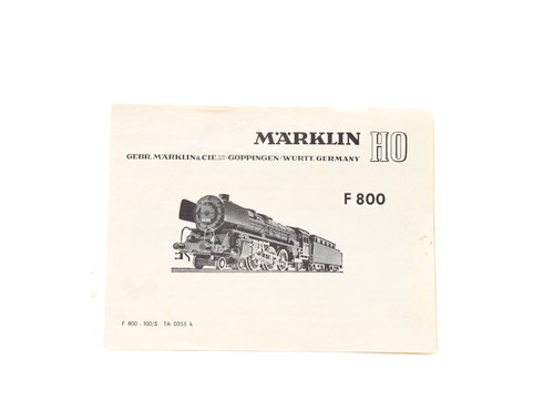 Märklin 800 beschreibung - h0,