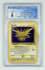 Pokemon Zapdos #15 / Holo Fossil Englisch / Error Holo Pattern / CGC 6 wie PSA